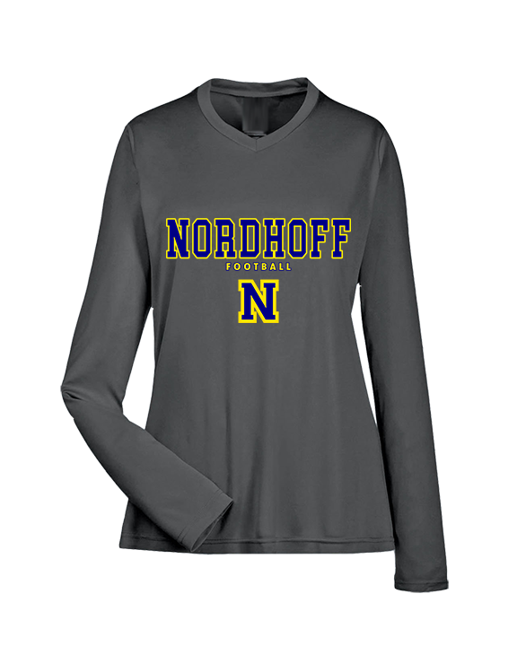 Nordhoff HS Football Block - Womens Performance Longsleeve