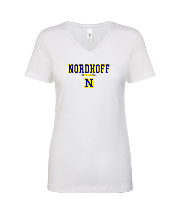 Nordhoff HS Football Block - Womens Vneck