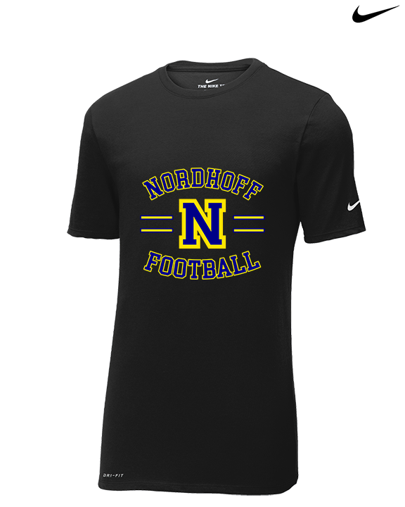 Nordhoff HS Football Curve - Mens Nike Cotton Poly Tee