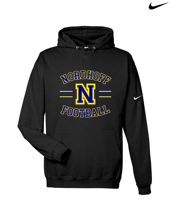 Nordhoff HS Football Curve - Nike Club Fleece Hoodie