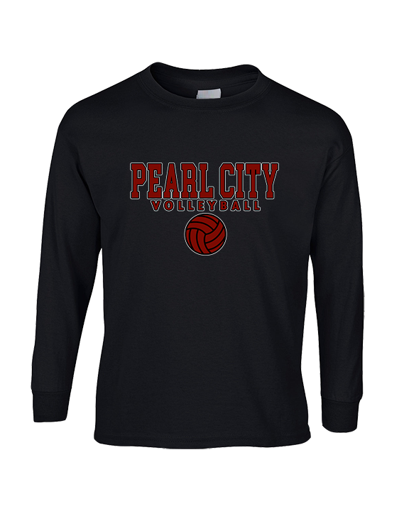 Pearl City HS Volleyball Block - Cotton Longsleeve