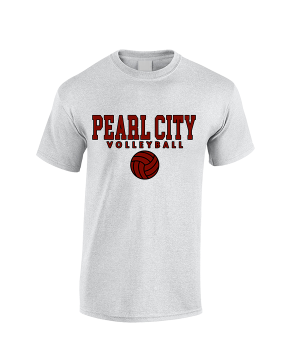 Pearl City HS Volleyball Block - Cotton T-Shirt