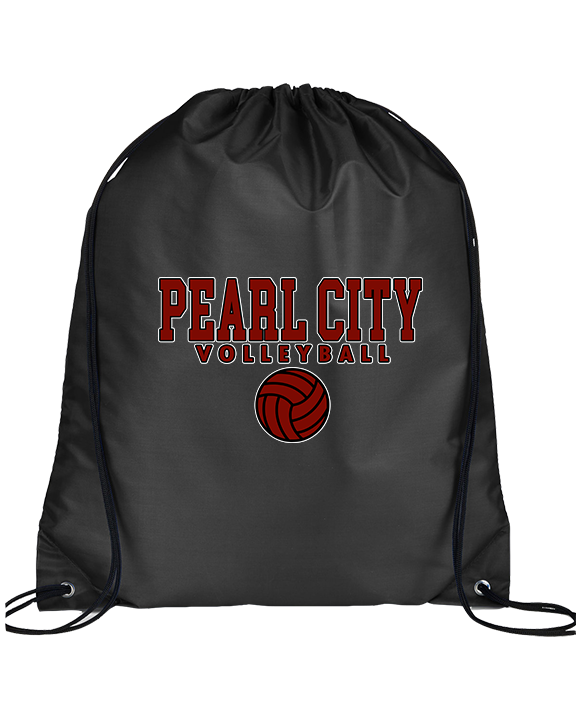 Pearl City HS Volleyball Block - Drawstring Bag