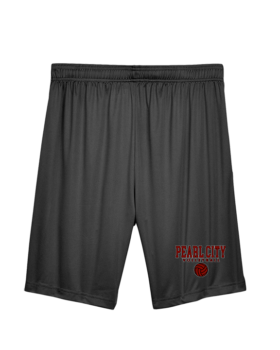 Pearl City HS Volleyball Block - Mens Training Shorts with Pockets