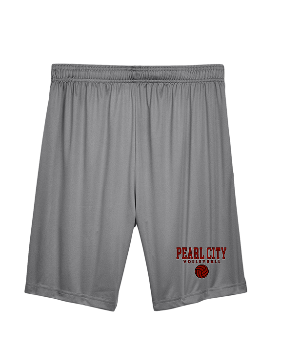 Pearl City HS Volleyball Block - Mens Training Shorts with Pockets