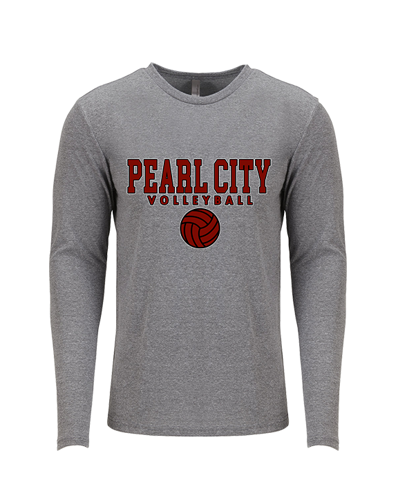 Pearl City HS Volleyball Block - Tri-Blend Long Sleeve