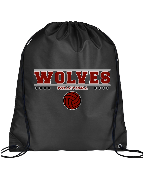 Pearl City HS Volleyball Border - Drawstring Bag