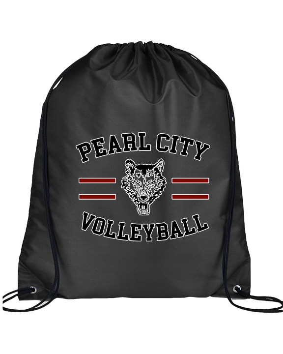 Pearl City HS Volleyball Curve - Drawstring Bag