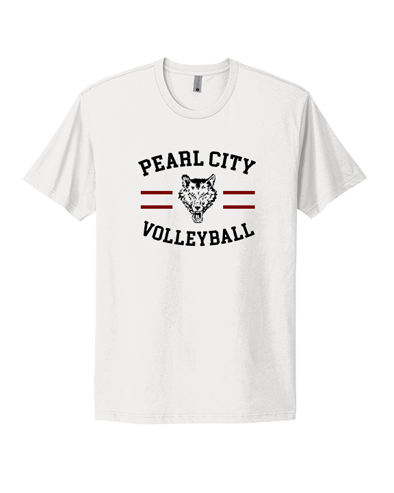 Pearl City HS Volleyball Curve - Mens Select Cotton T-Shirt