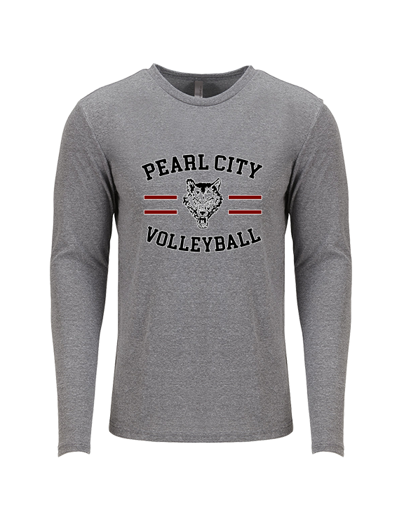 Pearl City HS Volleyball Curve - Tri-Blend Long Sleeve