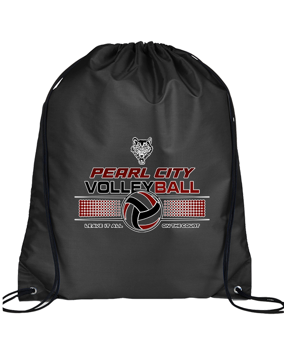 Pearl City HS Volleyball Leave It On The Court - Drawstring Bag