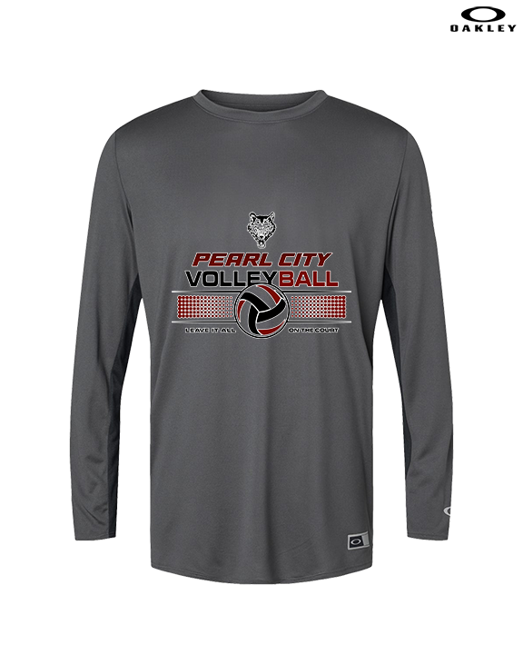 Pearl City HS Volleyball Leave It On The Court - Mens Oakley Longsleeve