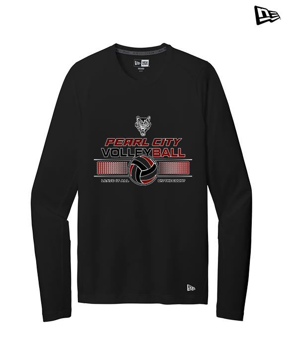 Pearl City HS Volleyball Leave It On The Court - New Era Performance Long Sleeve