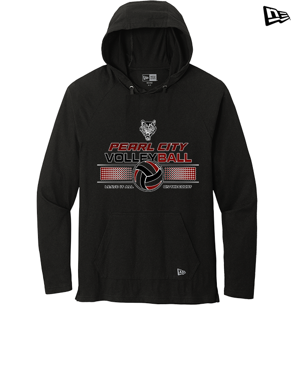 Pearl City HS Volleyball Leave It On The Court - New Era Tri-Blend Hoodie