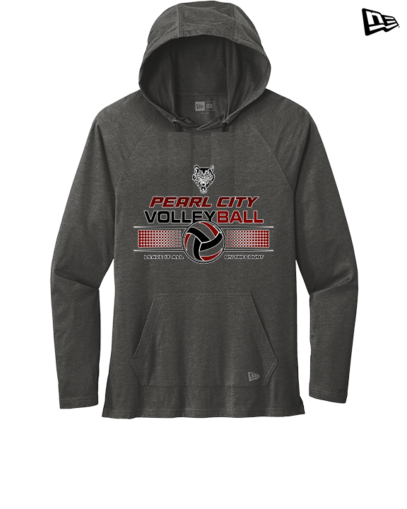 Pearl City HS Volleyball Leave It On The Court - New Era Tri-Blend Hoodie