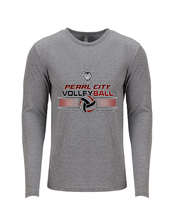 Pearl City HS Volleyball Leave It On The Court - Tri-Blend Long Sleeve