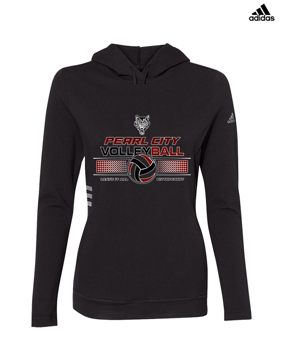 Pearl City HS Volleyball Leave It On The Court - Womens Adidas Hoodie