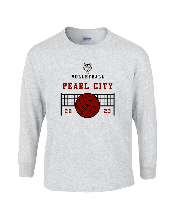 Pearl City HS Volleyball Vball Net - Cotton Longsleeve