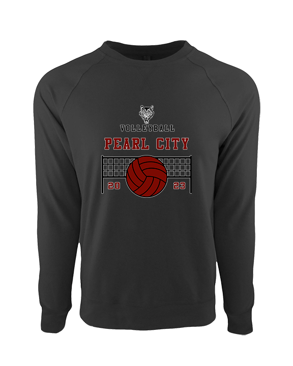 Pearl City HS Volleyball Vball Net - Crewneck Sweatshirt