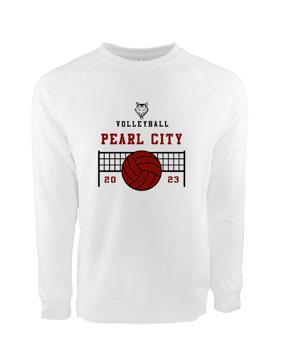 Pearl City HS Volleyball Vball Net - Crewneck Sweatshirt