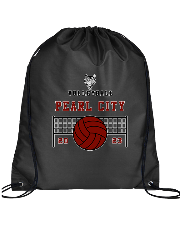 Pearl City HS Volleyball Vball Net - Drawstring Bag