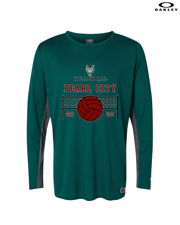 Pearl City HS Volleyball Vball Net - Mens Oakley Longsleeve