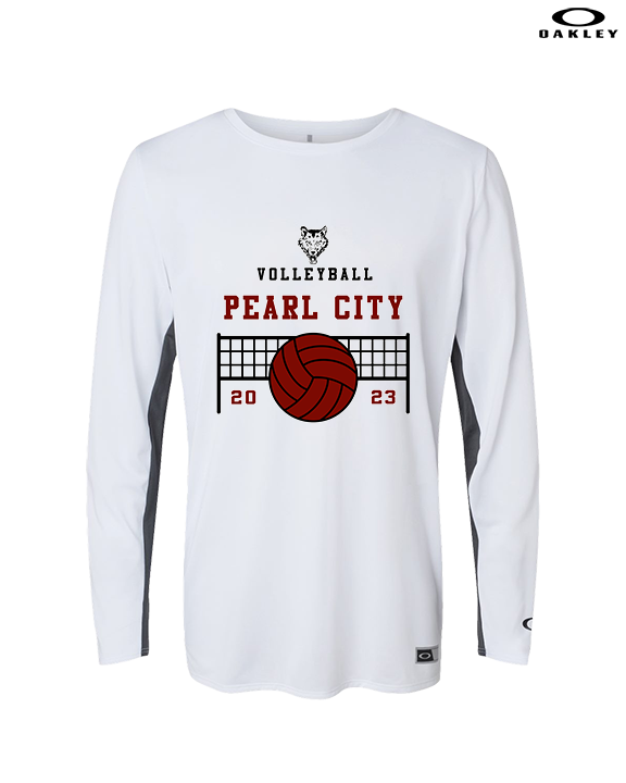 Pearl City HS Volleyball Vball Net - Mens Oakley Longsleeve