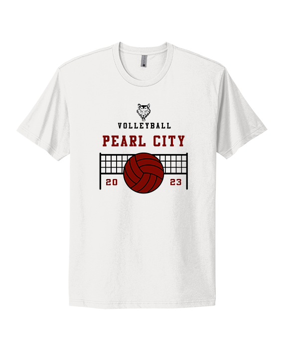 Pearl City HS Volleyball Vball Net - Mens Select Cotton T-Shirt