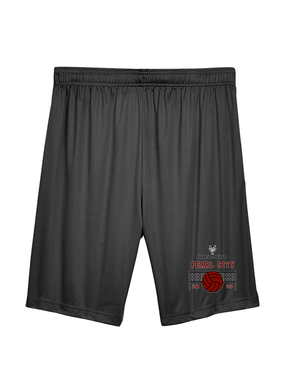 Pearl City HS Volleyball Vball Net - Mens Training Shorts with Pockets