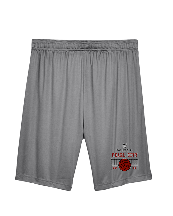 Pearl City HS Volleyball Vball Net - Mens Training Shorts with Pockets