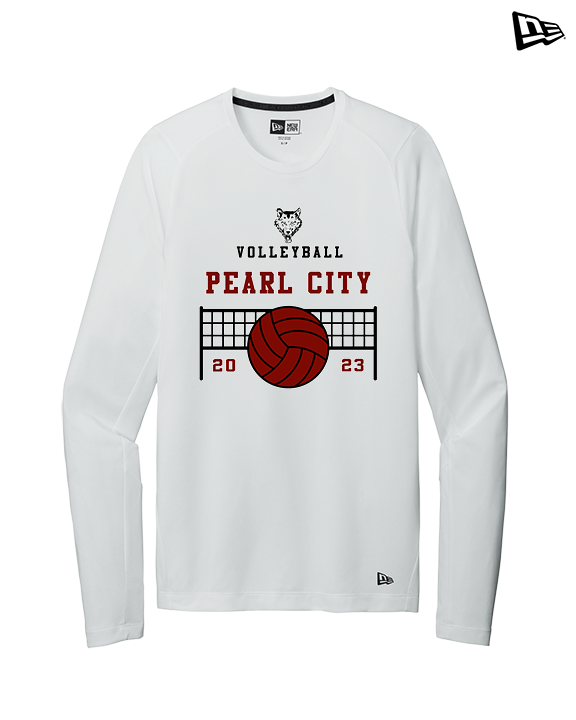 Pearl City HS Volleyball Vball Net - New Era Performance Long Sleeve