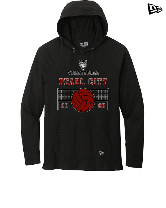 Pearl City HS Volleyball Vball Net - New Era Tri-Blend Hoodie