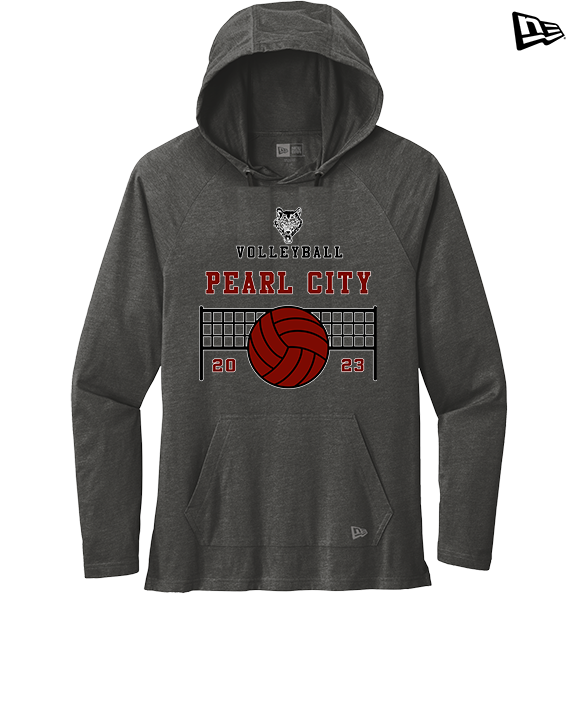 Pearl City HS Volleyball Vball Net - New Era Tri-Blend Hoodie