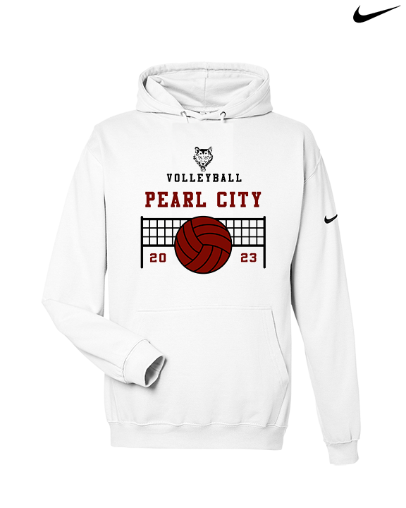 Pearl City HS Volleyball Vball Net - Nike Club Fleece Hoodie