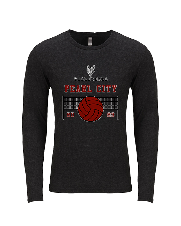 Pearl City HS Volleyball Vball Net - Tri-Blend Long Sleeve