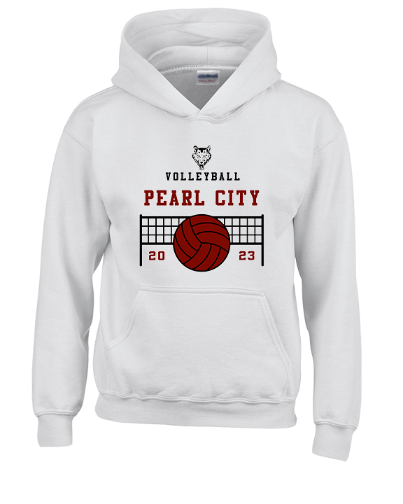 Pearl City HS Volleyball Vball Net - Unisex Hoodie