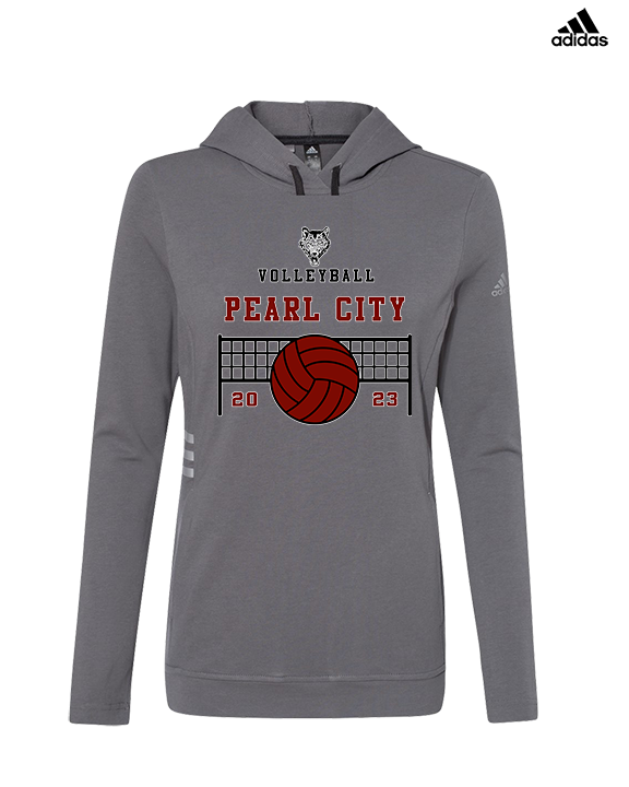 Pearl City HS Volleyball Vball Net - Womens Adidas Hoodie