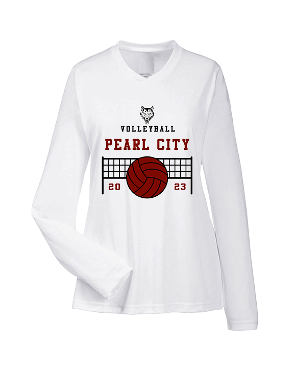 Pearl City HS Volleyball Vball Net - Womens Performance Longsleeve