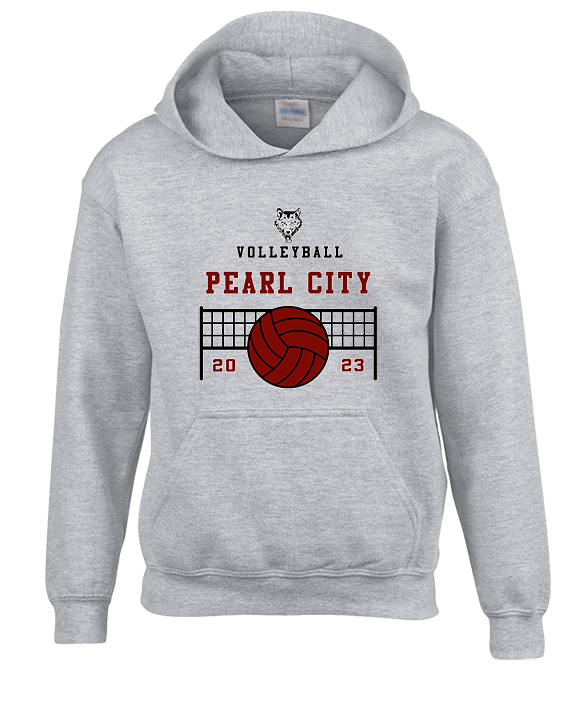 Pearl City HS Volleyball Vball Net - Youth Hoodie