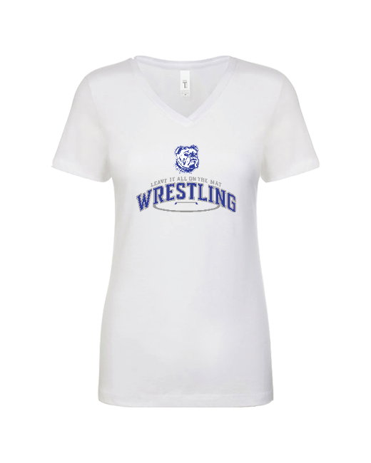 Peshtigo HS Leave it on the Mat (old logo) - Women’s V-Neck