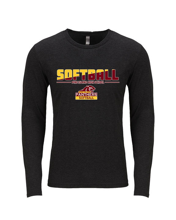 Pine Island HS Softball Cut - Tri-Blend Long Sleeve