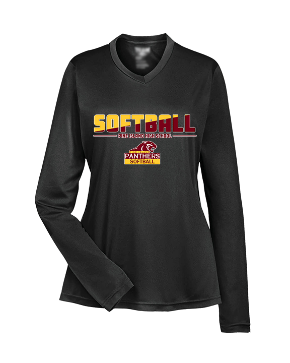 Pine Island HS Softball Cut - Womens Performance Longsleeve