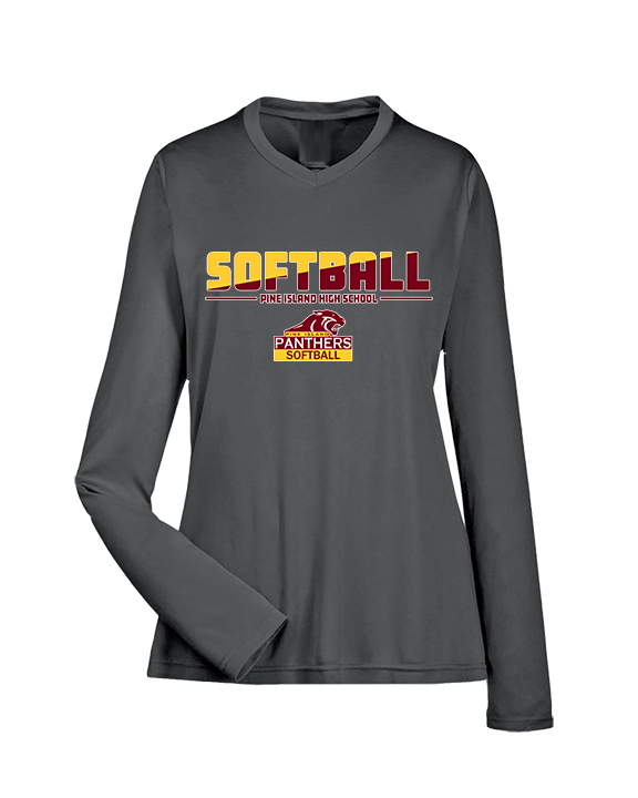 Pine Island HS Softball Cut - Womens Performance Longsleeve