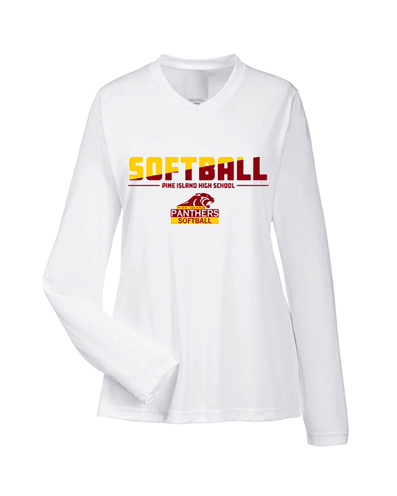 Pine Island HS Softball Cut - Womens Performance Longsleeve