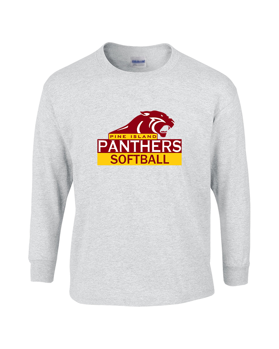 Pine Island HS Softball Logo - Cotton Longsleeve