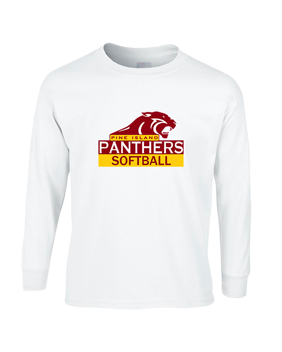 Pine Island HS Softball Logo - Cotton Longsleeve