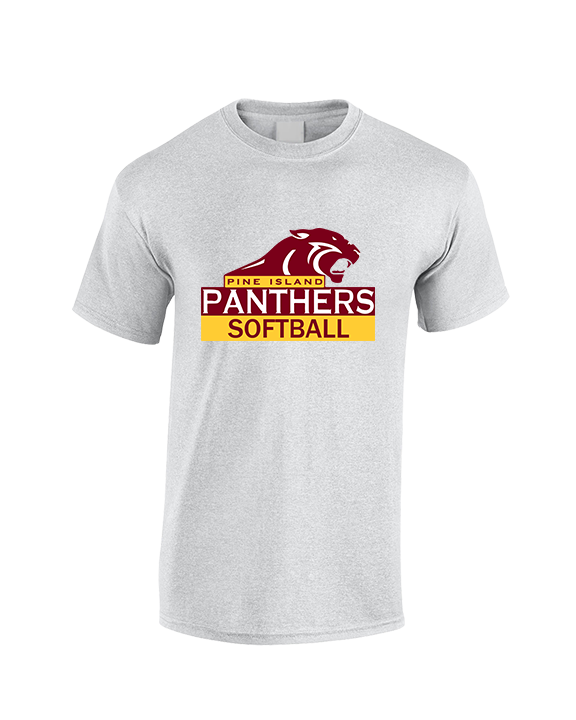 Pine Island HS Softball Logo - Cotton T-Shirt