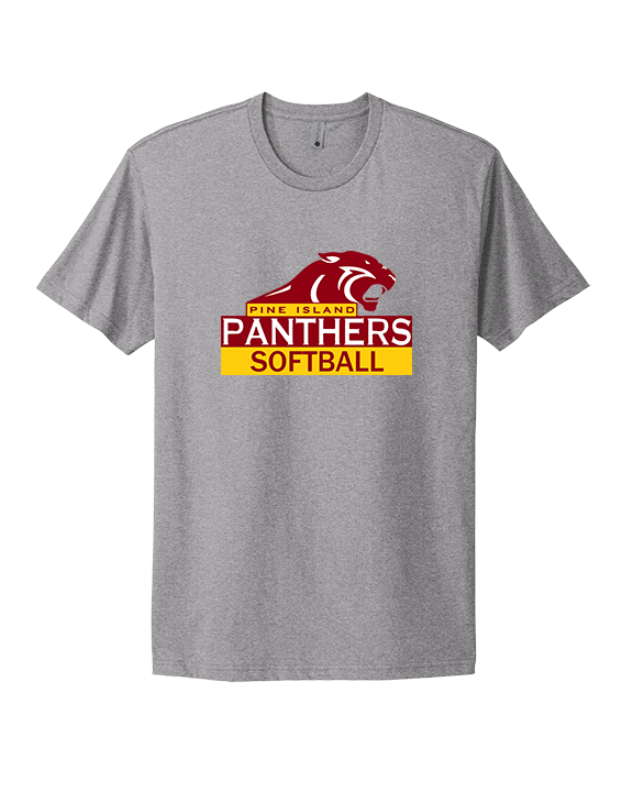 Pine Island HS Softball Logo - Mens Select Cotton T-Shirt