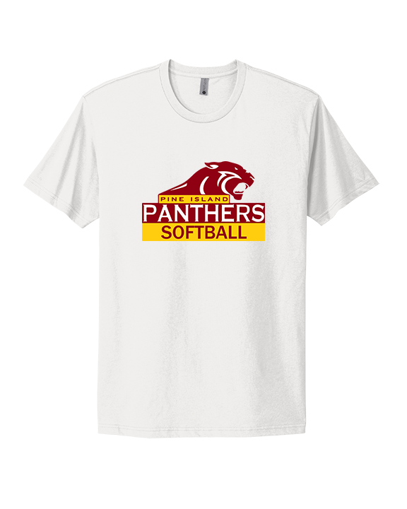 Pine Island HS Softball Logo - Mens Select Cotton T-Shirt