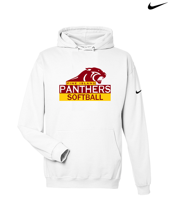 Pine Island HS Softball Logo - Nike Club Fleece Hoodie